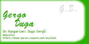 gergo duga business card
