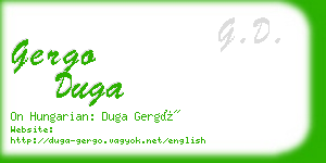 gergo duga business card